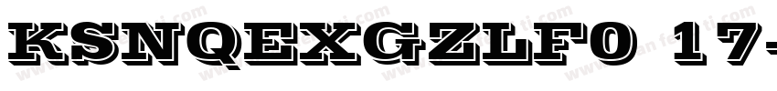KSNQEXGZLF0 17字体转换